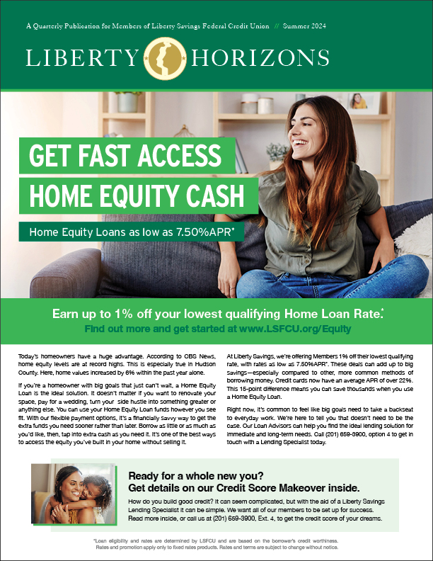 Happy woman at home that just got a low rate Home Equity Loan